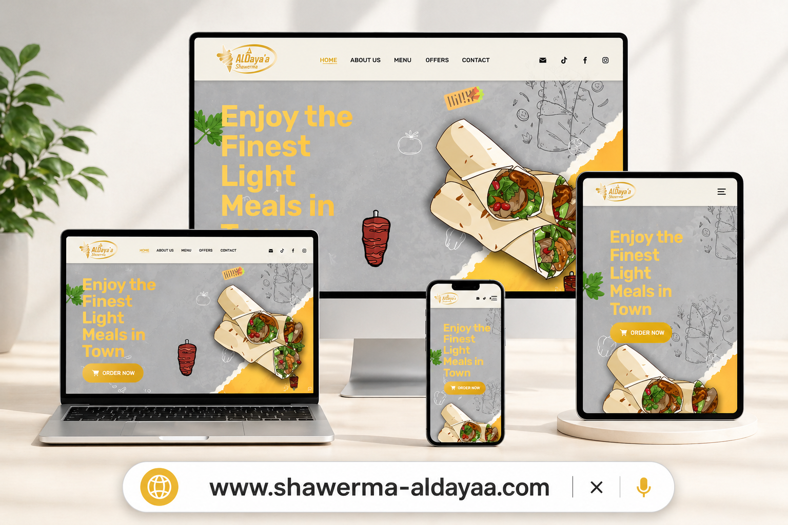 Shawarma Al-Dayaa Restaurants Website (Australia)